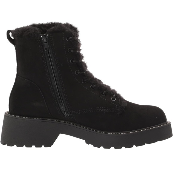 Madden Girl Womens Carrabas Black Fur-Lined Winter Boots Size 9.5 - Picture 2 of 12